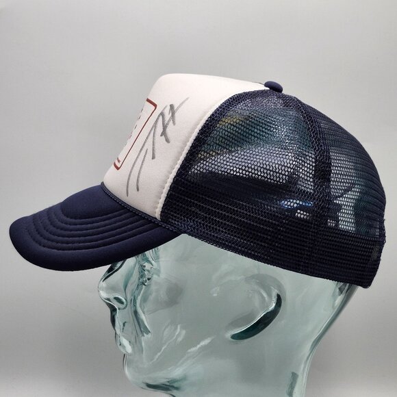 Tim Hurley Music Autographed Anchor Logo Navy White Trucker Hat Country Singer - Picture 8 of 12